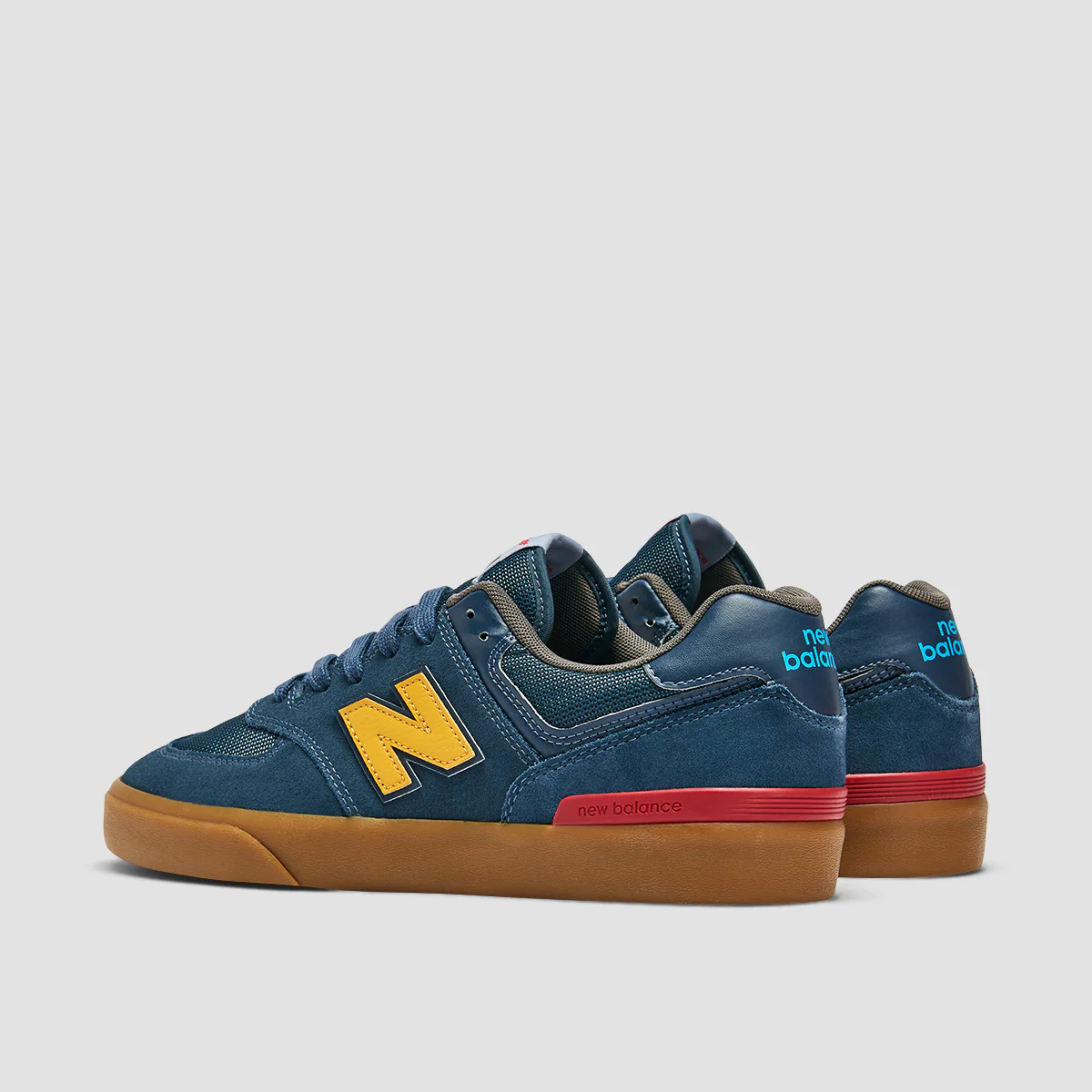 New Balance Numeric 574 Shoes - Petrol/Gum - Image 3