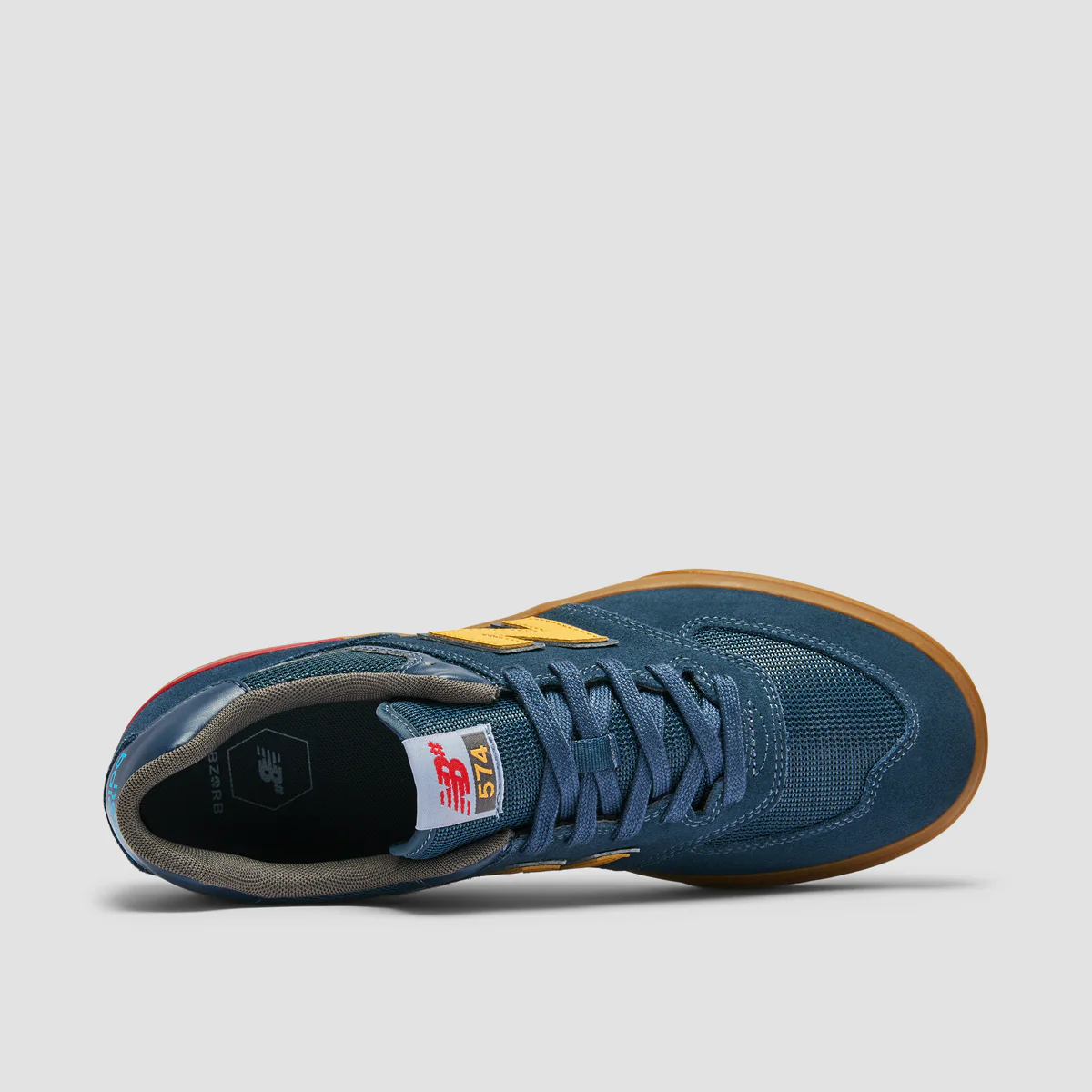 New Balance Numeric 574 Shoes - Petrol/Gum - Image 4