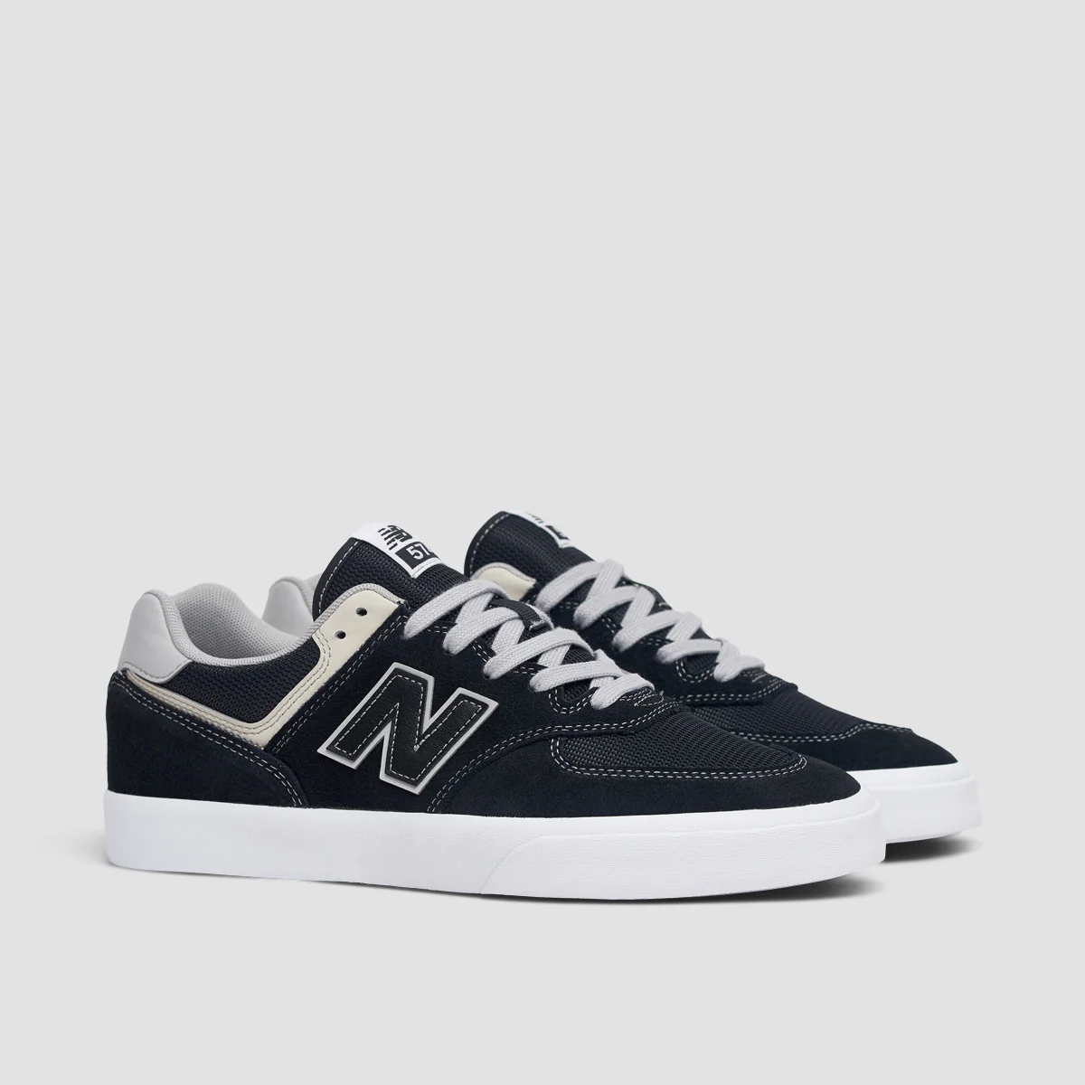 New Balance Numeric 574 Vulc Shoes - Black/Grey - Image 2