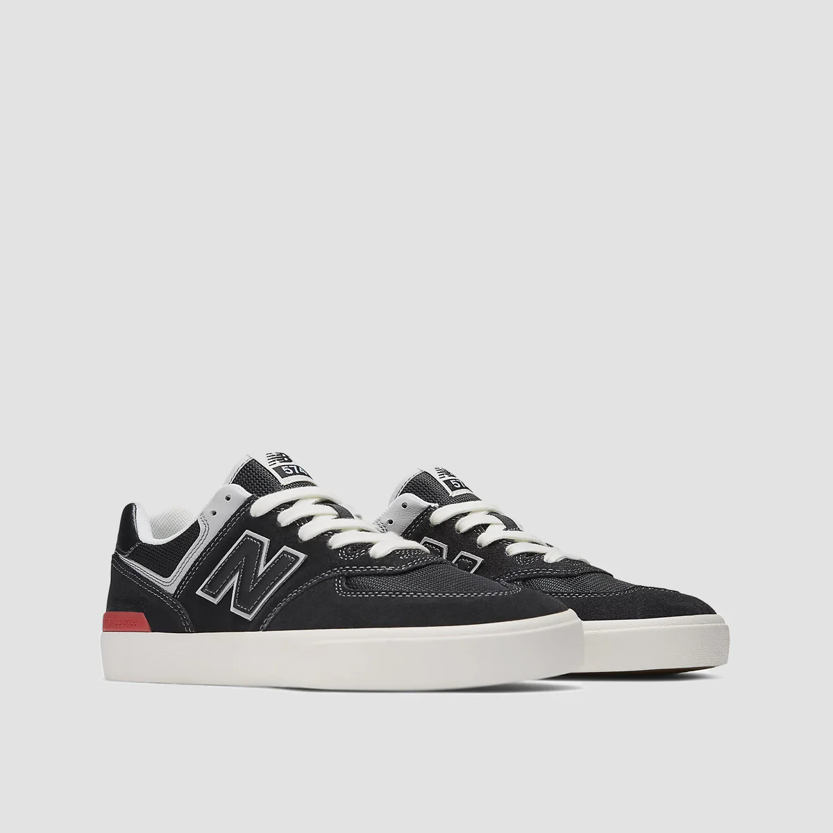 New Balance Numeric 574 Vulc Shoes - Black/White - Image 2