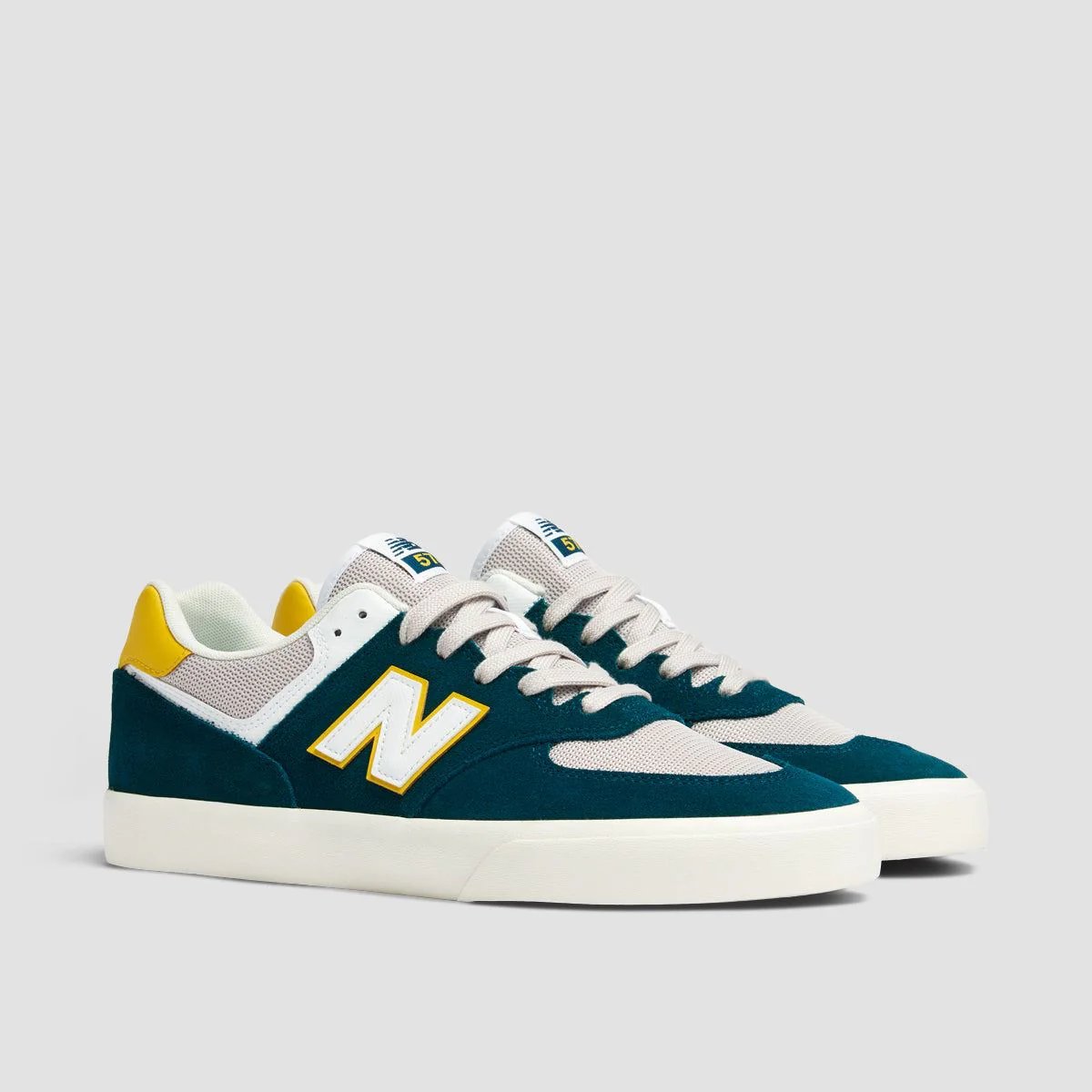 New Balance Numeric 574 Vulc Shoes - Deep Ocean/Sunflower - Image 2