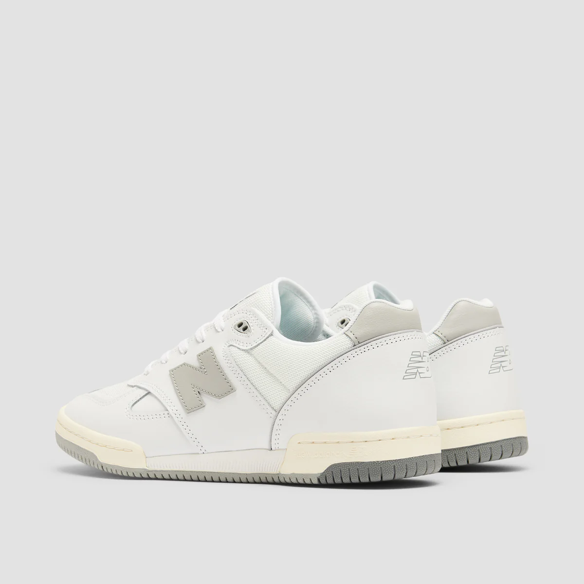 New Balance Numeric 600 Tom Knox Shoes - White/Rain Cloud - Image 3