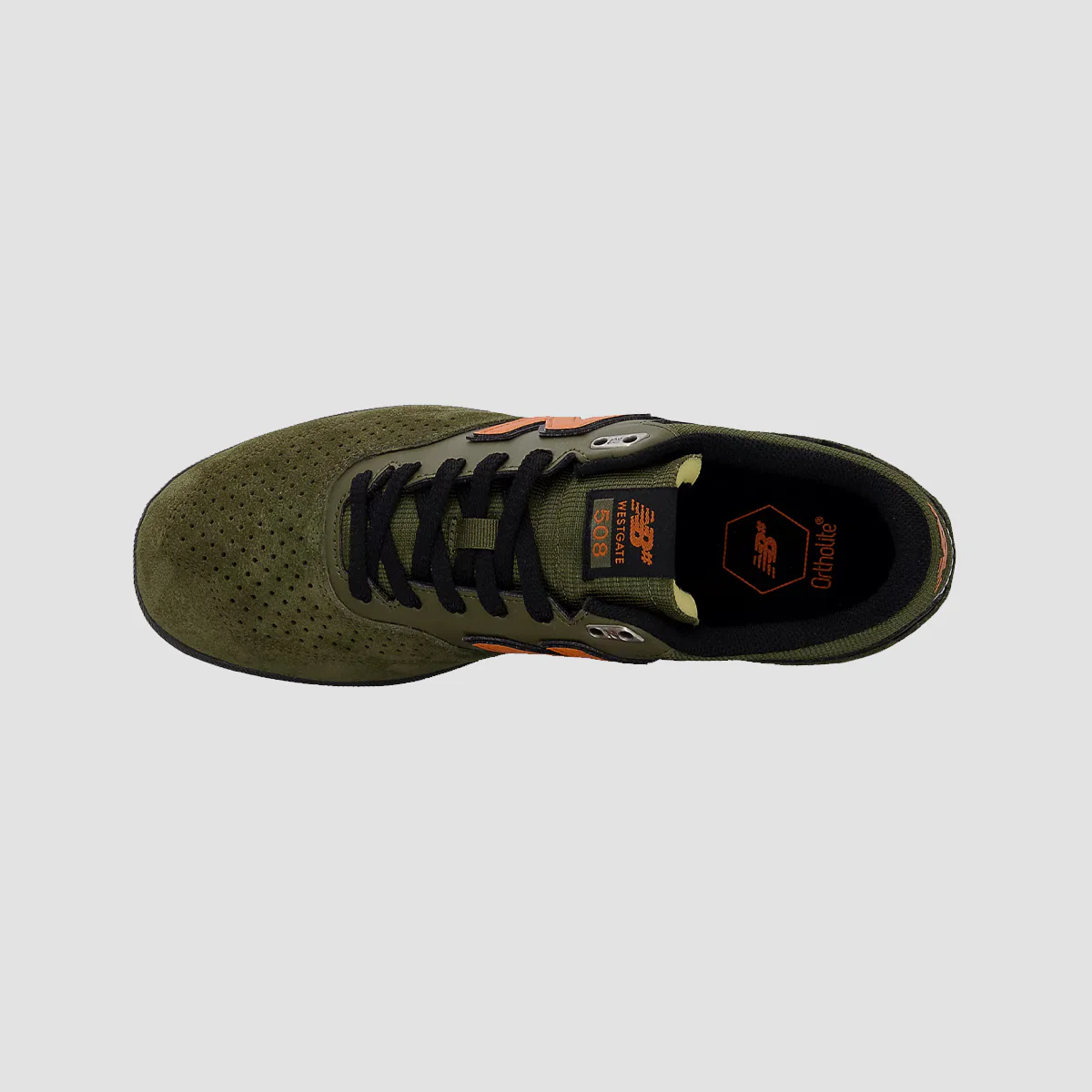 New Balance Numeric Brandon Westgate 508 Shoes - Olive/Burnt Orange - Image 3