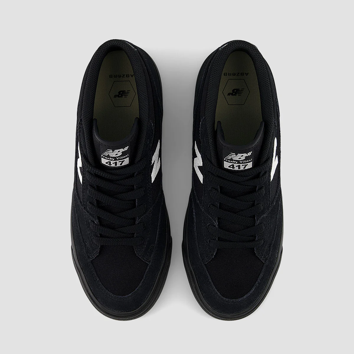 New Balance Numeric Franky 417 Mid Top Shoes - Black/NB 103 White - Image 3