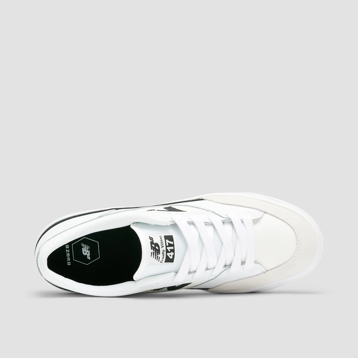 New Balance Numeric Franky Villani 417 Low Shoes - White/Black - Image 4