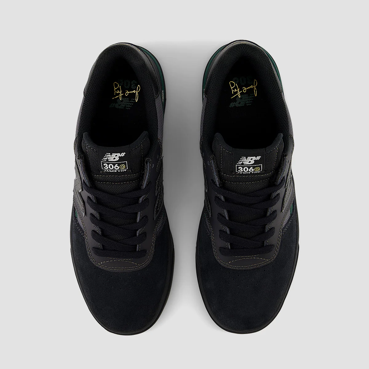 New Balance Numeric Jamie 306C Shoes - Black/Nightwatch Green - Image 3