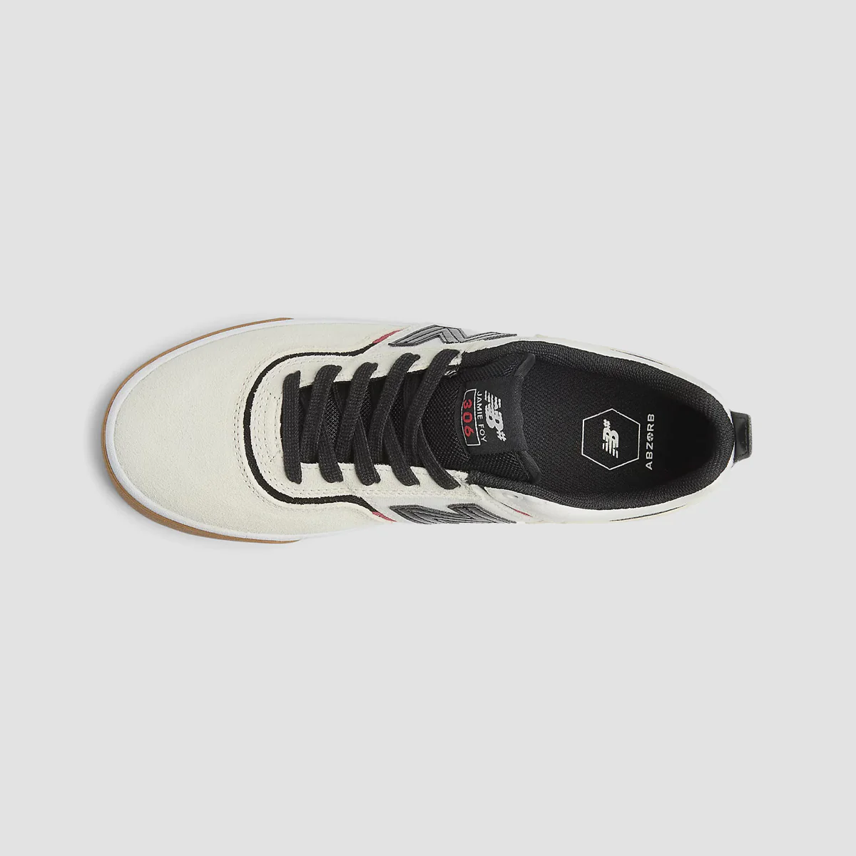 New Balance Numeric Jamie Foy 306 Shoes - Sea Salt/Black - Image 3