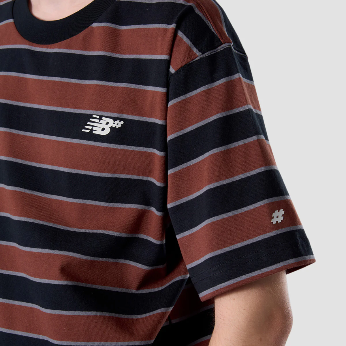 New Balance Numeric Thin Stripe T-Shirt Black - Image 2