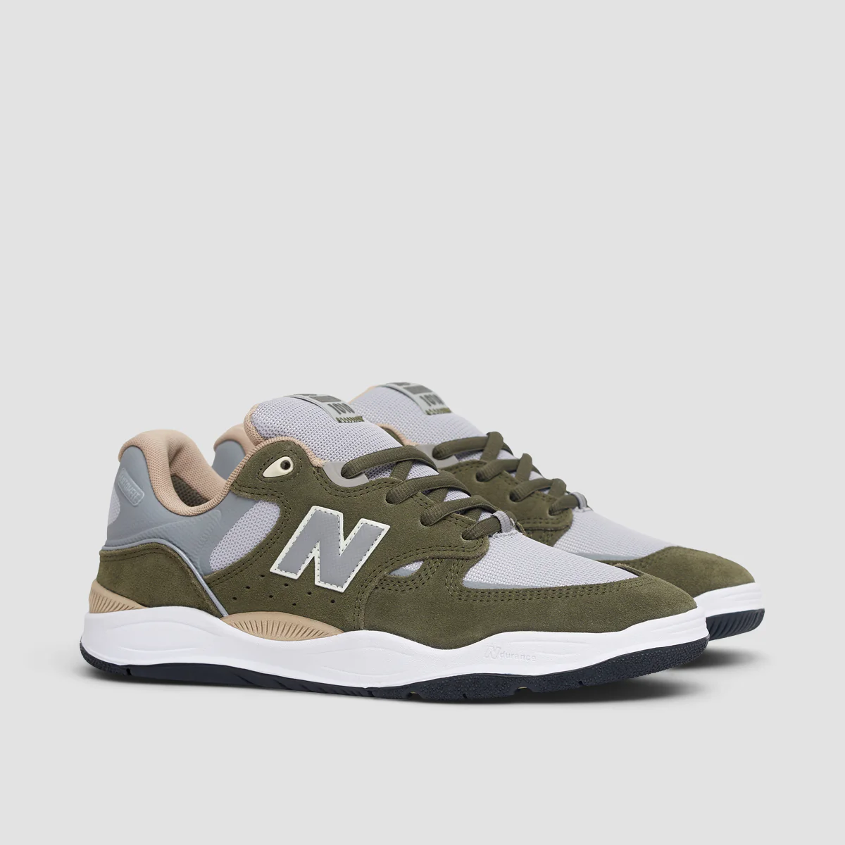 New Balance Numeric Tiago Lemos 1010 Shoes - Olive/Grey - Image 2