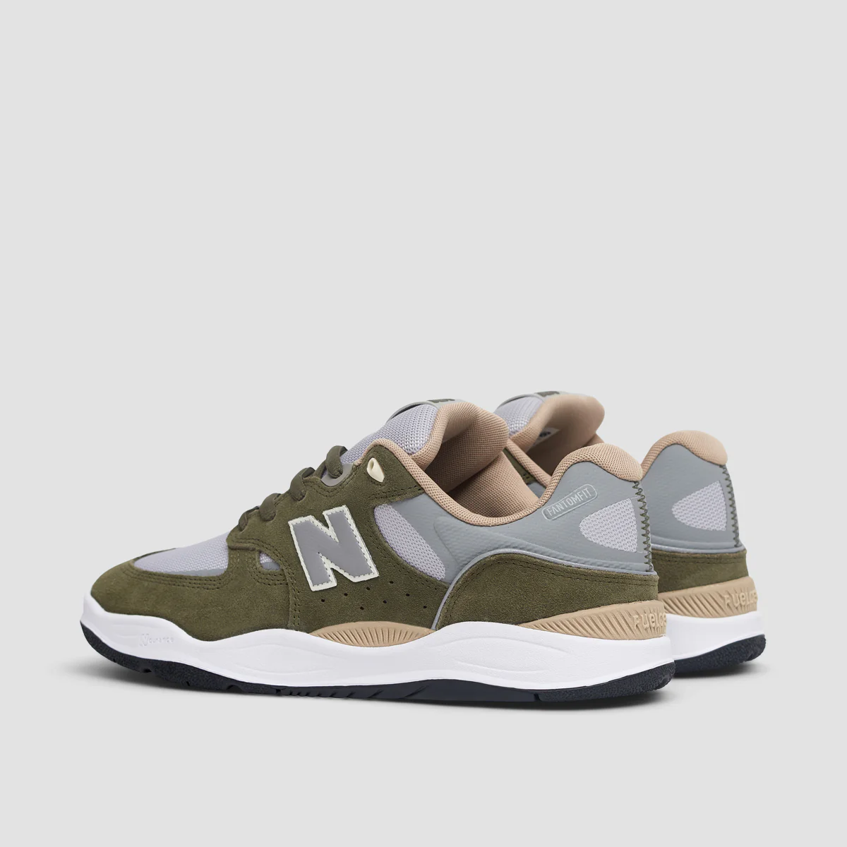 New Balance Numeric Tiago Lemos 1010 Shoes - Olive/Grey - Image 3
