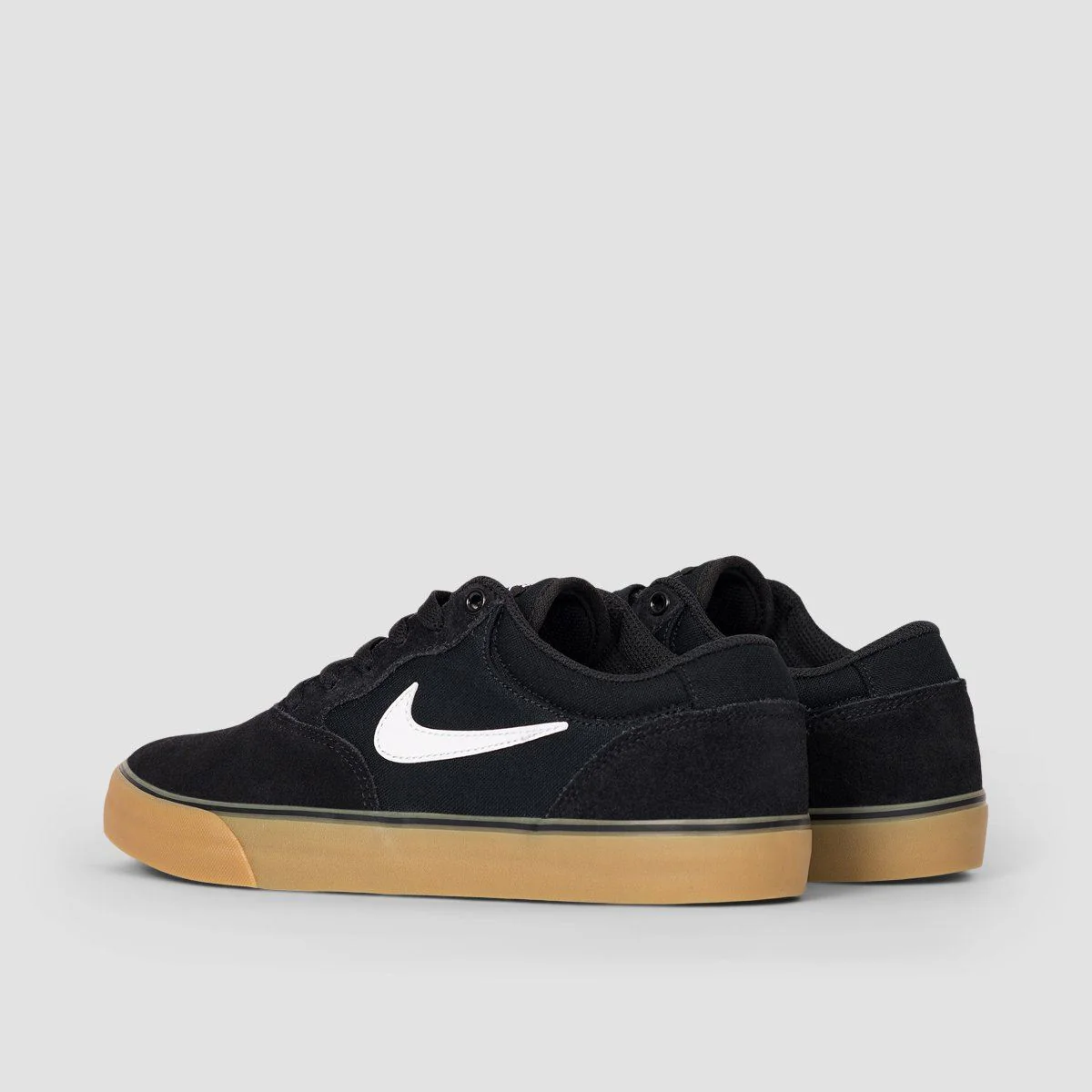 Nike SB Chron 2 Shoes - Black/White/Black/Gum Light Brown - Image 3
