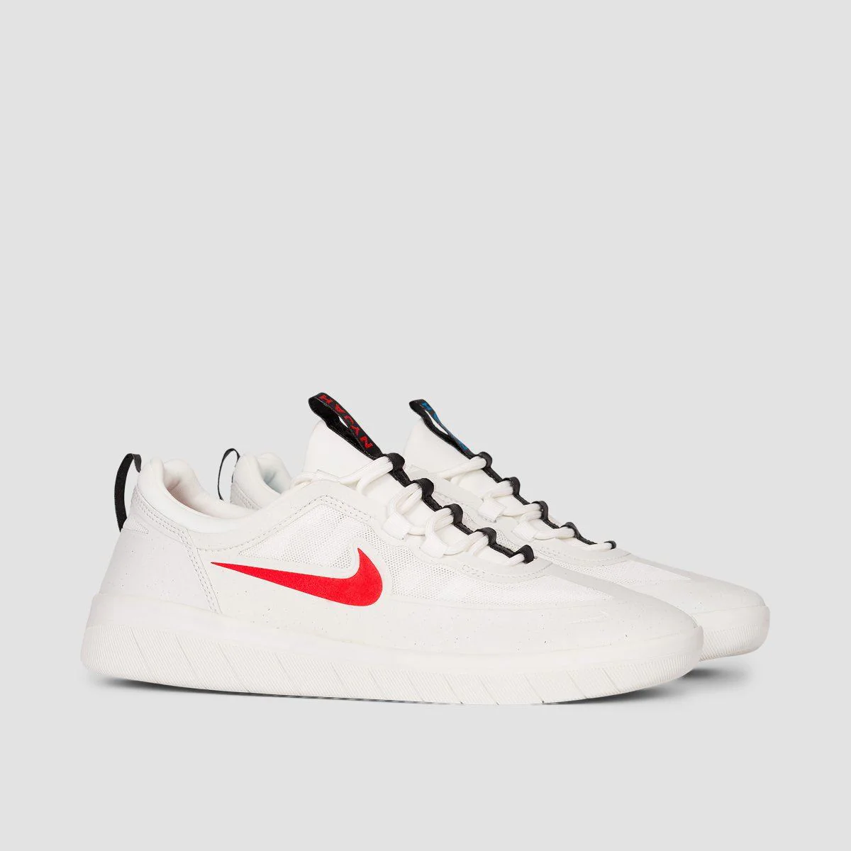 Nike SB Nyjah Free 2 Shoes - Summit White/Blue Hero/Chile Red/Black - Image 2