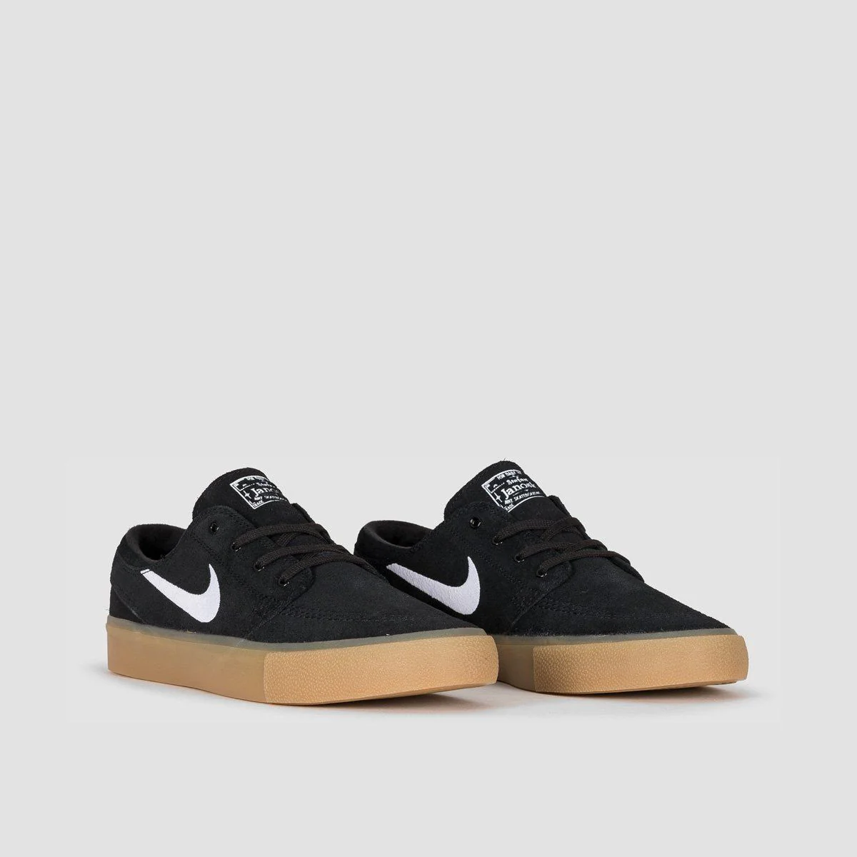 Nike SB Zoom Janoski RM Shoes - Black/White/Black/Gum Light Brown - Image 2