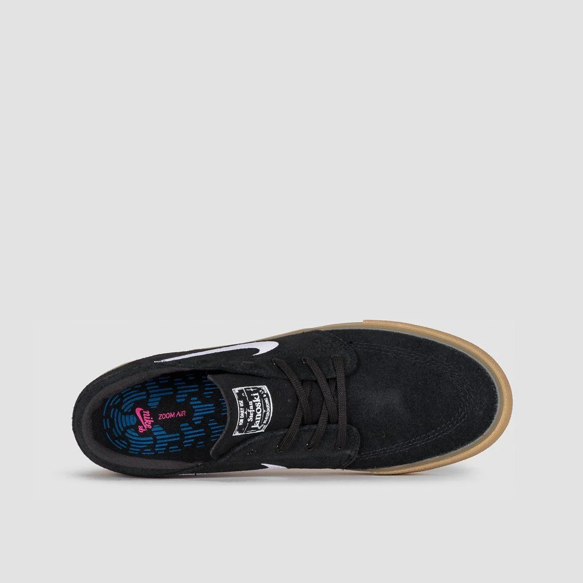 Nike SB Zoom Janoski RM Shoes - Black/White/Black/Gum Light Brown - Image 4