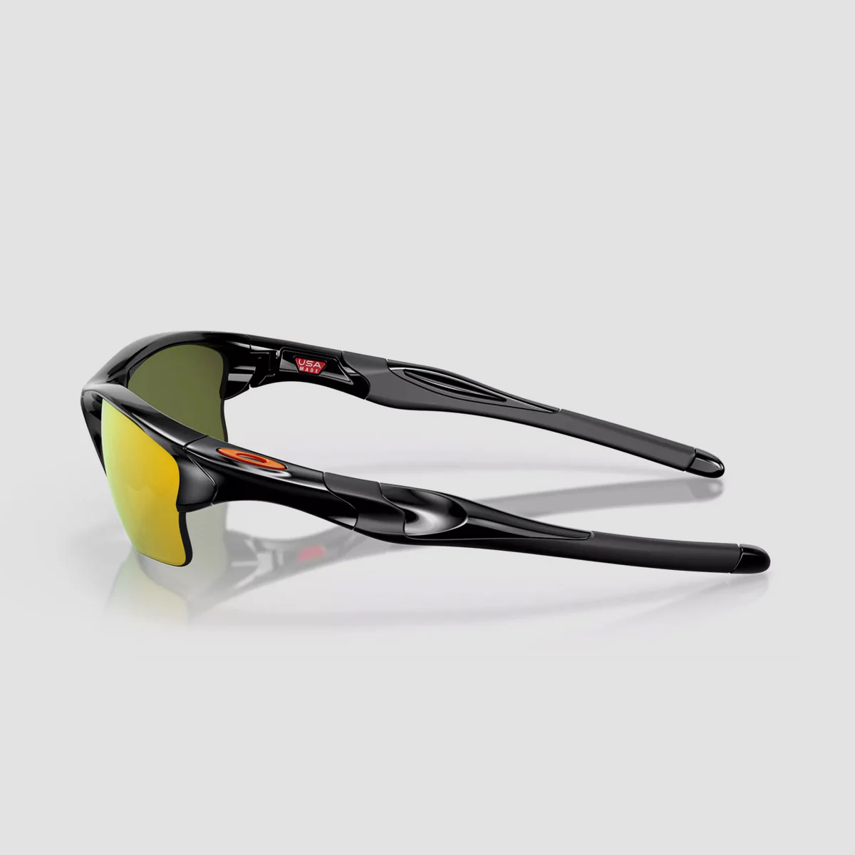 Oakley Half Jacket 2.0 XL Sunglasses Polished Black/Fire Iridium Polarized 62M - Image 2