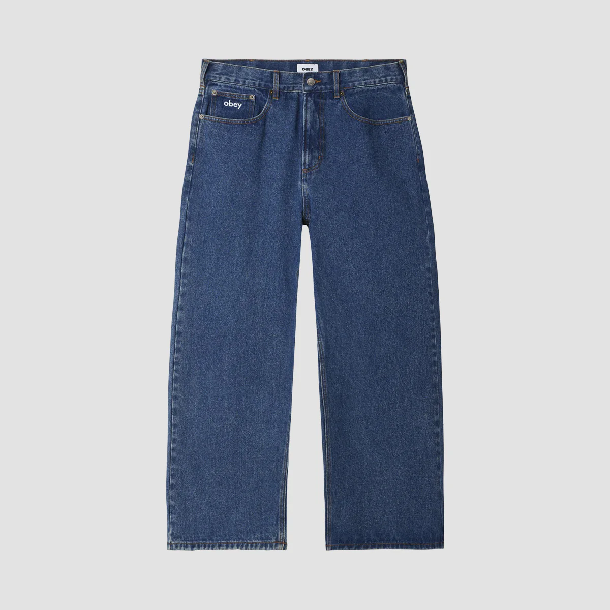 OBEY Bigwig Baggy Jeans Stone Wash Indigo