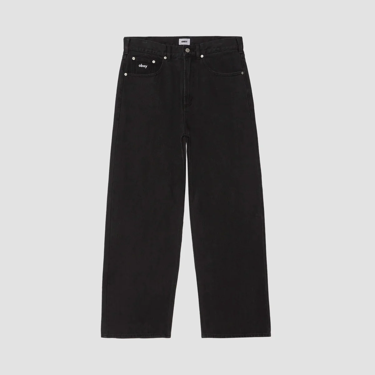 OBEY Bigwig Baggy Jeans Washed Black