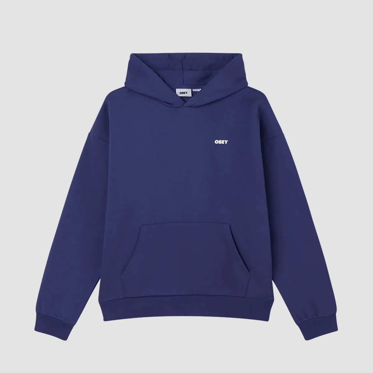 OBEY Bold Icon Extra Heavy Pullover Hoodie Skipper Blue - Image 2