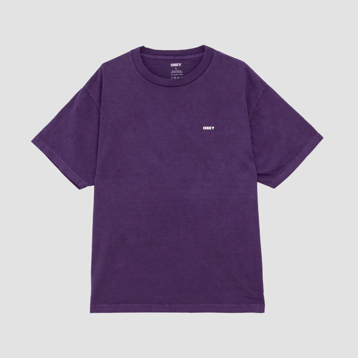 OBEY Bold Icon Face T-Shirt Pigment Imperial Purple - Image 2