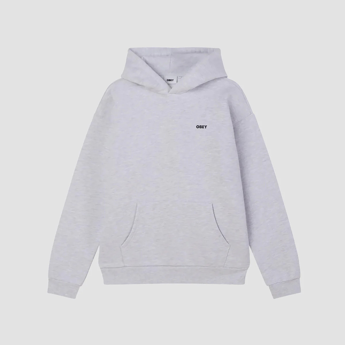 OBEY Bold Icon Premium Heavyweight Pullover Hoodie Ash Grey - Image 2