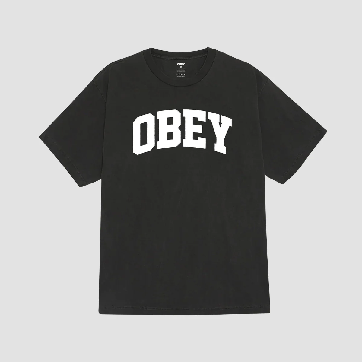 OBEY Collegiate T-Shirt Pigment Dusty Black