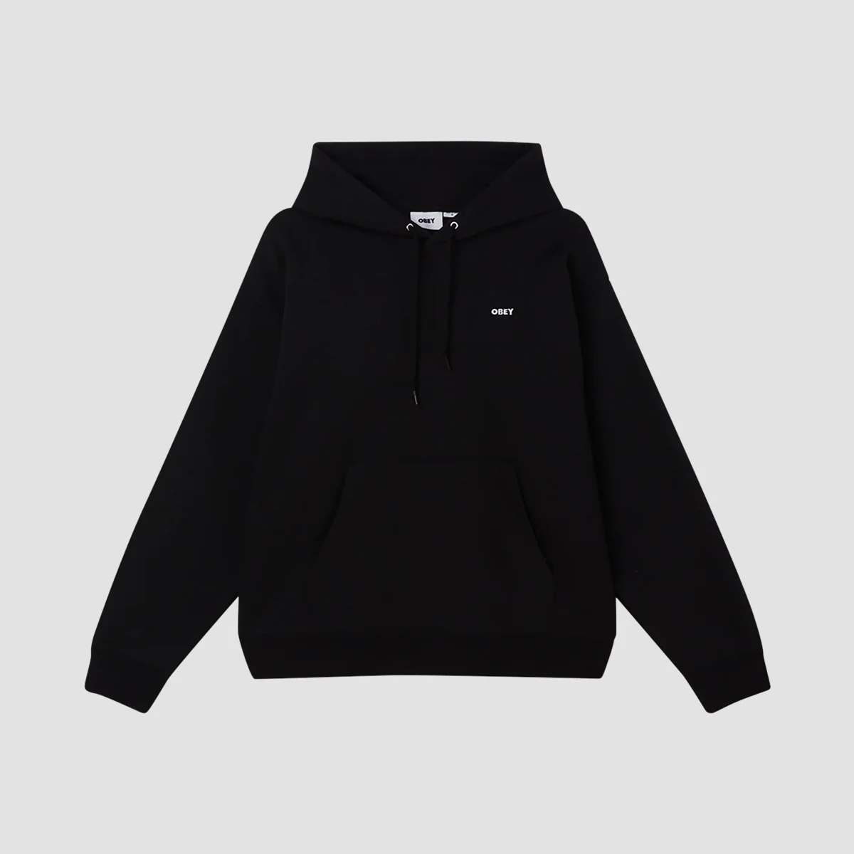 OBEY Icon Stencil Flame Pullover Hoodie Black - Image 2