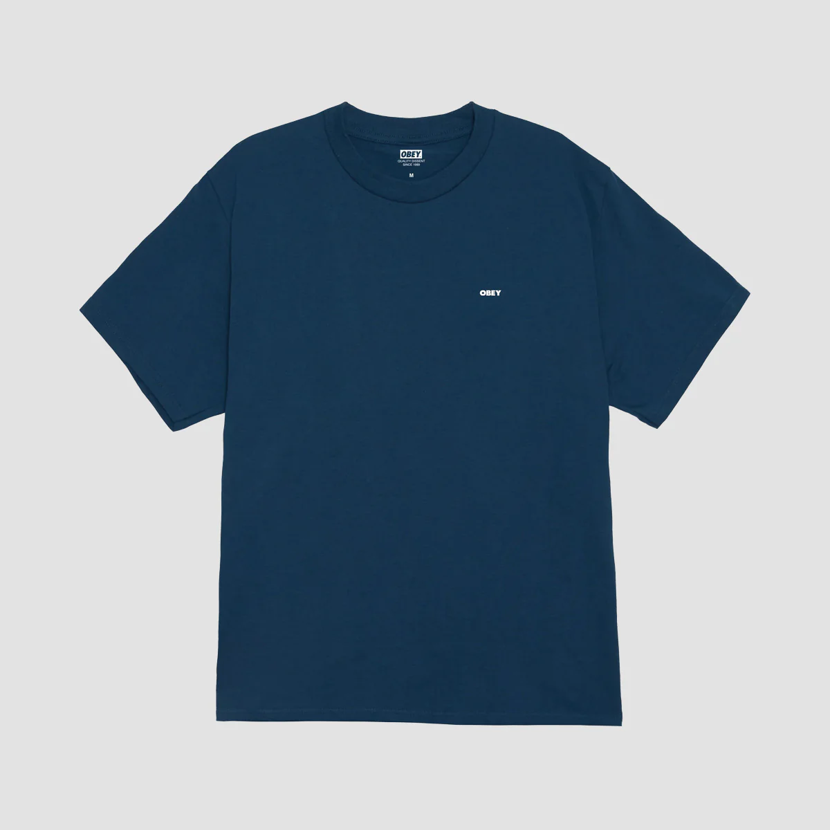 OBEY Icon Stencil Flame T-Shirt Harbor Blue - Image 2