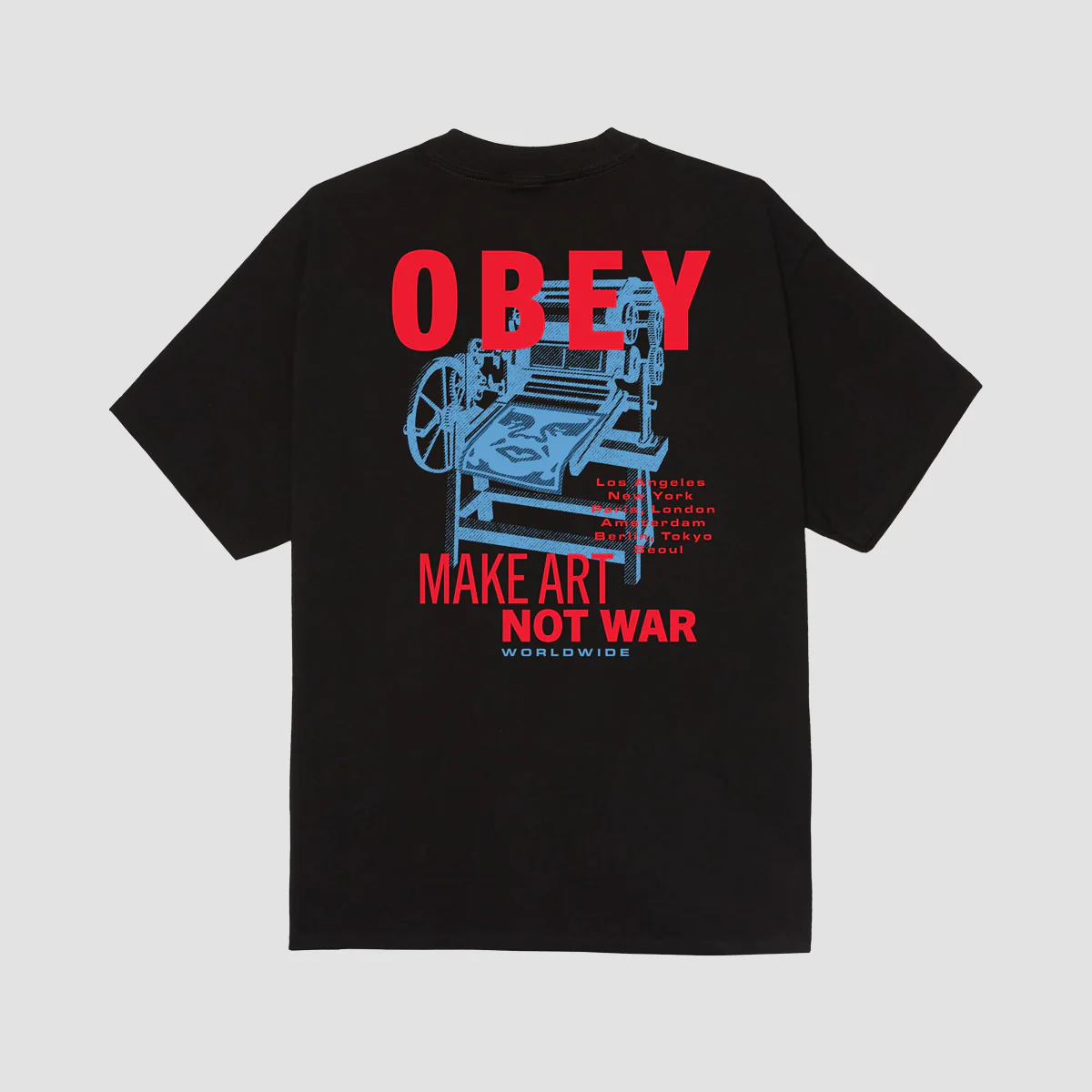 OBEY Printing Press Make Art T-Shirt Black