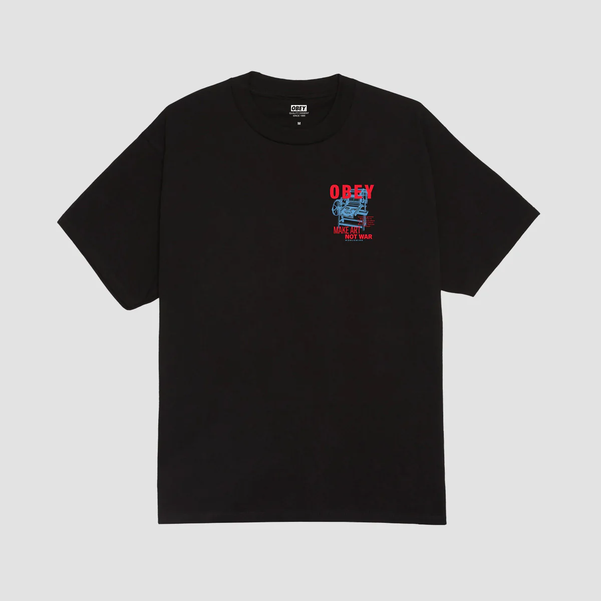 OBEY Printing Press Make Art T-Shirt Black - Image 2