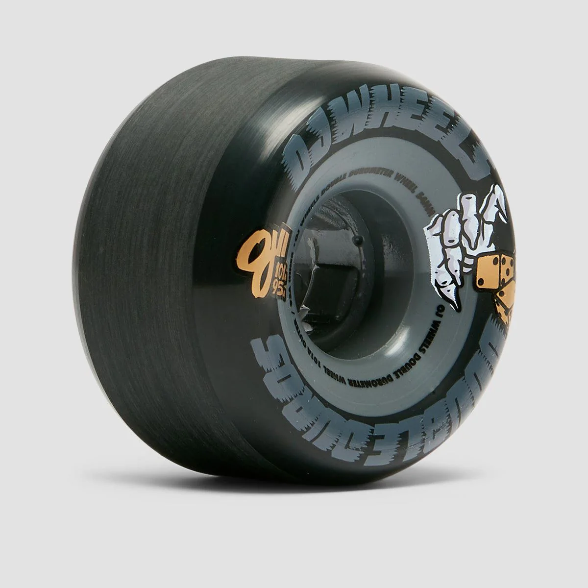 OJ Double Duro 101a/95a Skateboard Wheels Black/Grey 54mm - Image 2