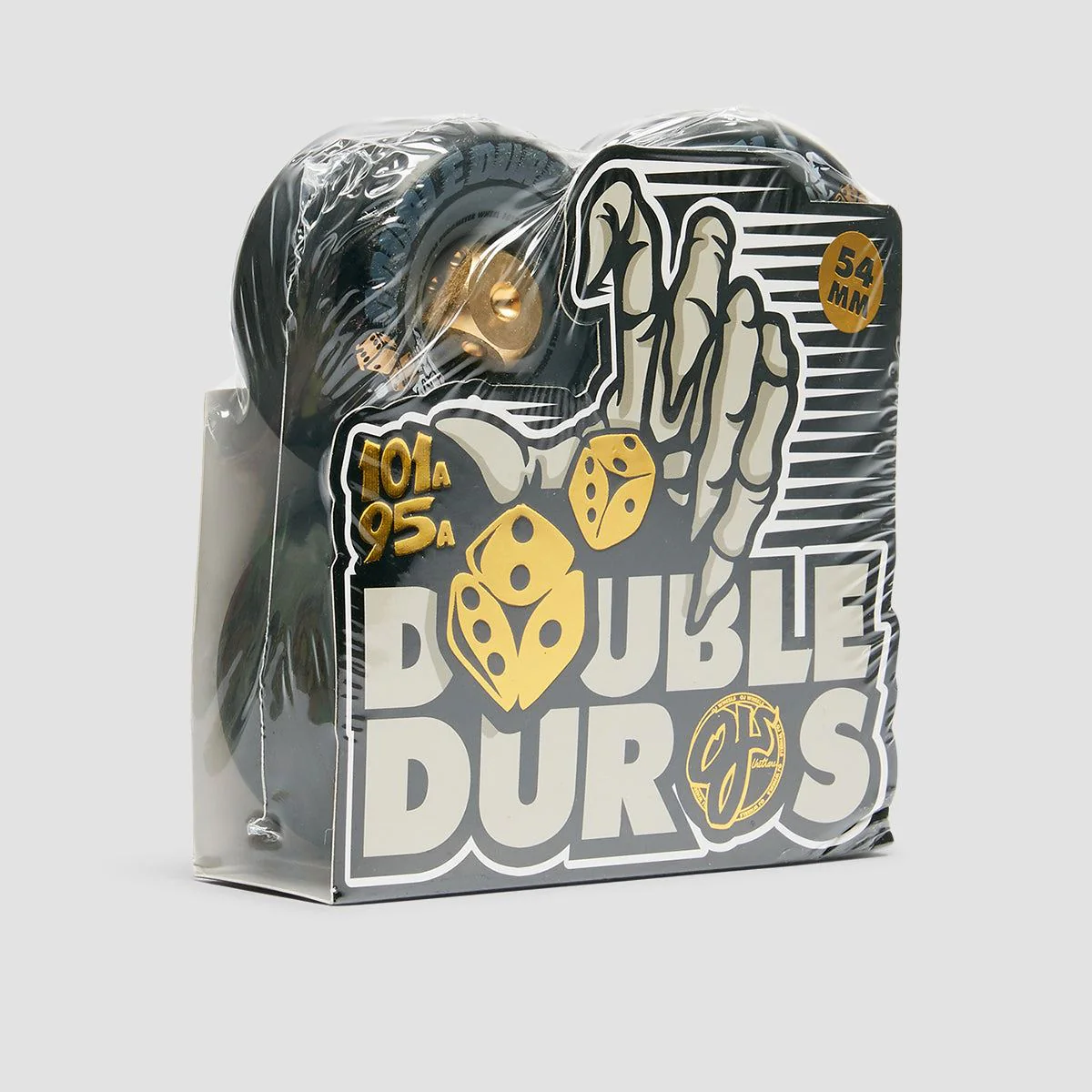 OJ Double Duro 101a/95a Skateboard Wheels Black/Grey 54mm - Image 3