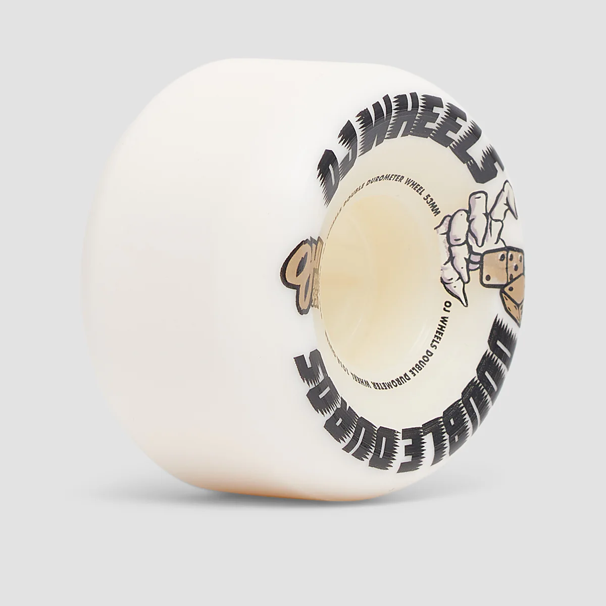 OJ Double Duros Mini Combo Shape 101a/95a Skateboard Wheels White 53mm - Image 2