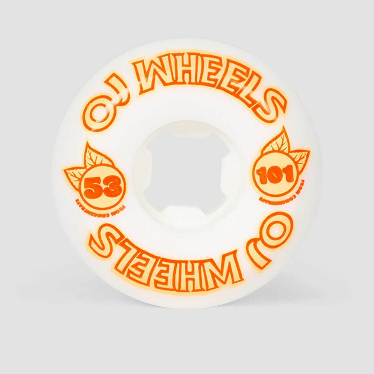 OJ From Concentrate Hardline 101a Skateboard Wheels White 53mm - Image 2