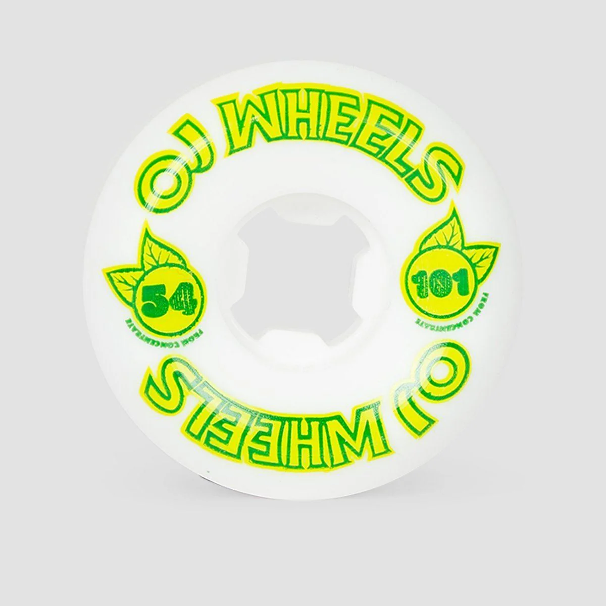 OJ From Concentrate Hardline 101a Skateboard Wheels White 54mm - Image 2