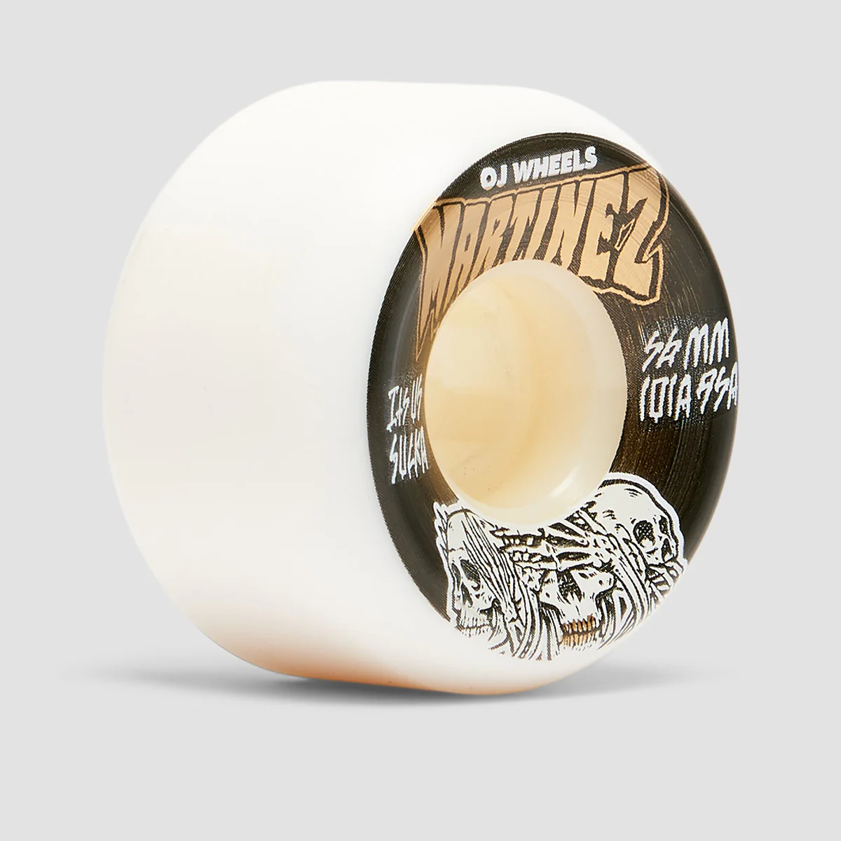 OJ Milton Martinez Hear No Evil Double Duro 101a/95a Skateboard Wheels White 56mm - Image 2