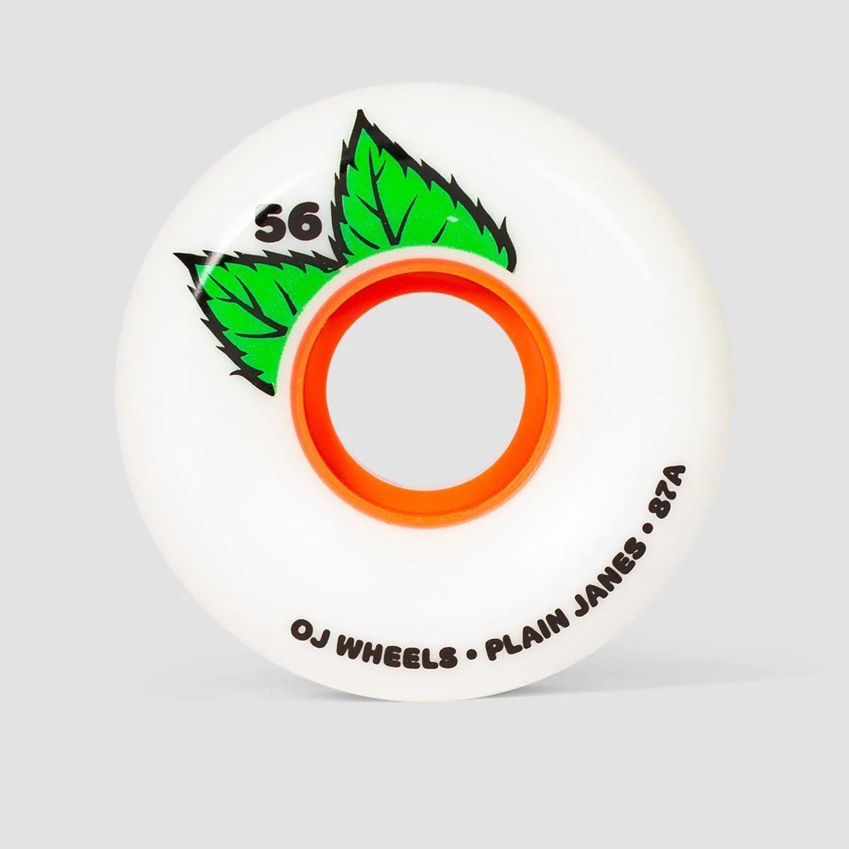 OJ Plain Jane Keyframe 87a Soft Skateboard Wheels White 56mm - Image 2