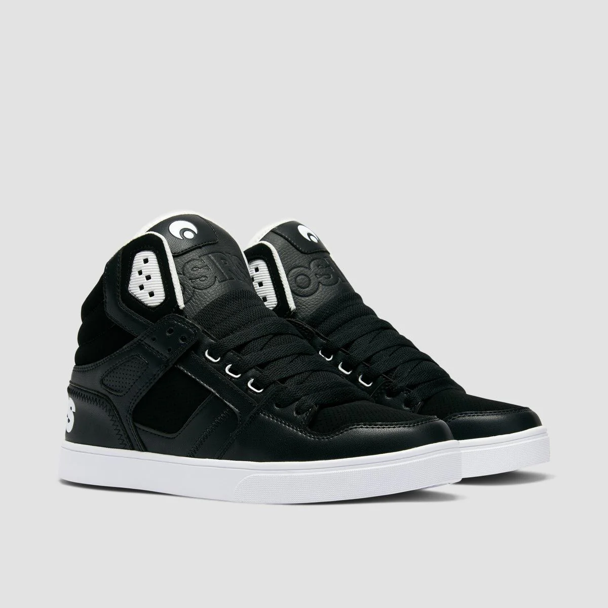 Osiris Clone High Top Shoes - Black/Black/White - Image 2