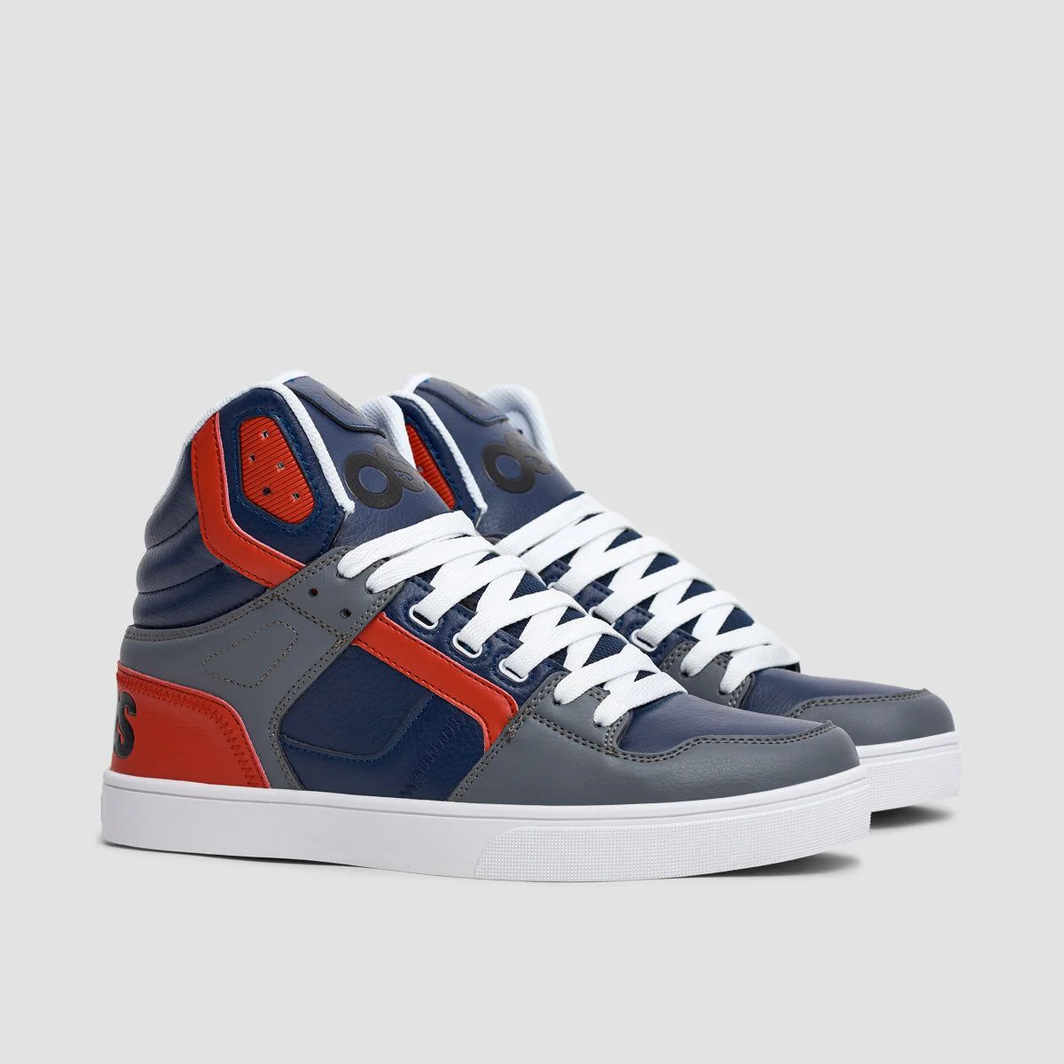 Osiris Clone Shoes - Navy/Red/Grey - Image 2