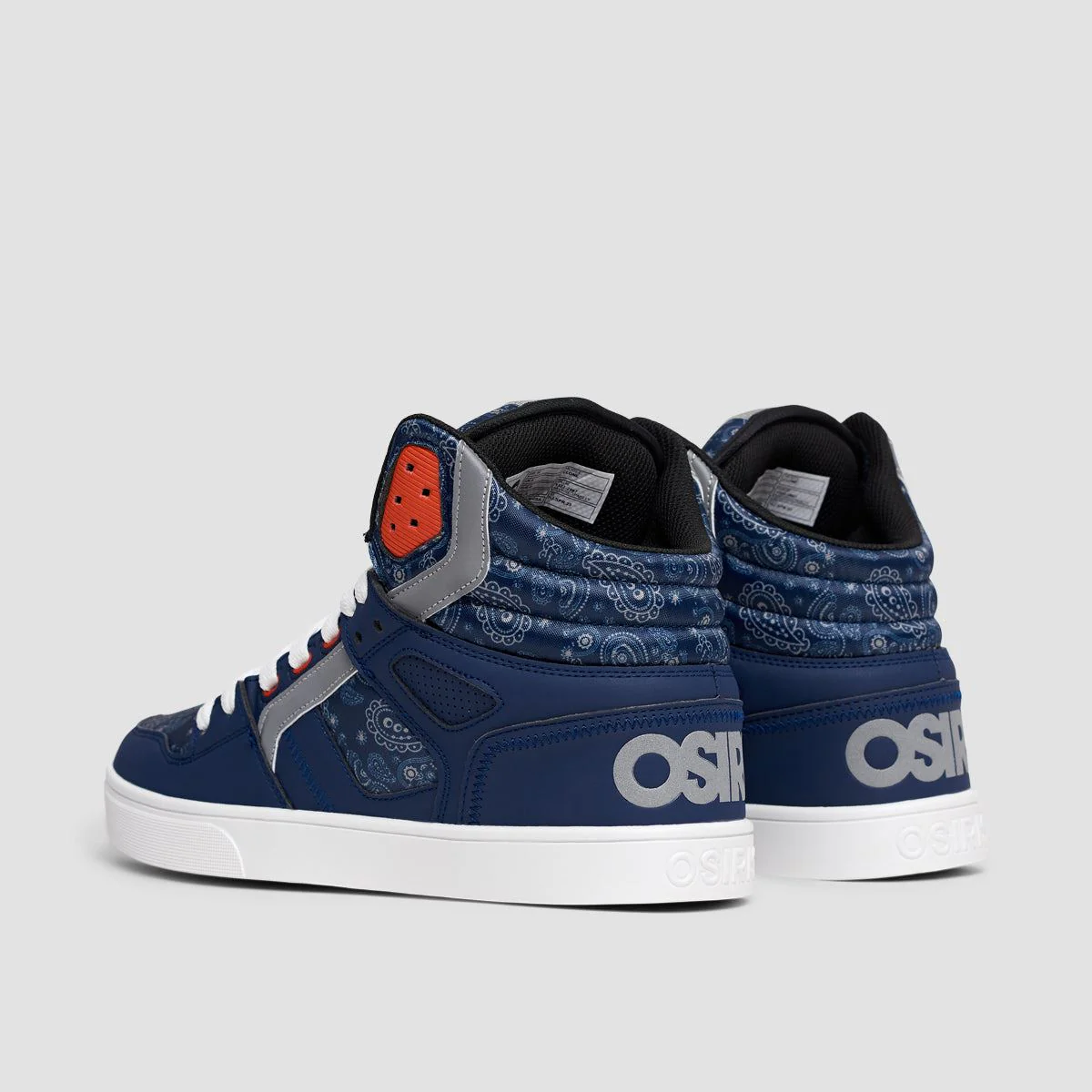 Osiris Clone Shoes - Navy/Red/Paisley - Image 3