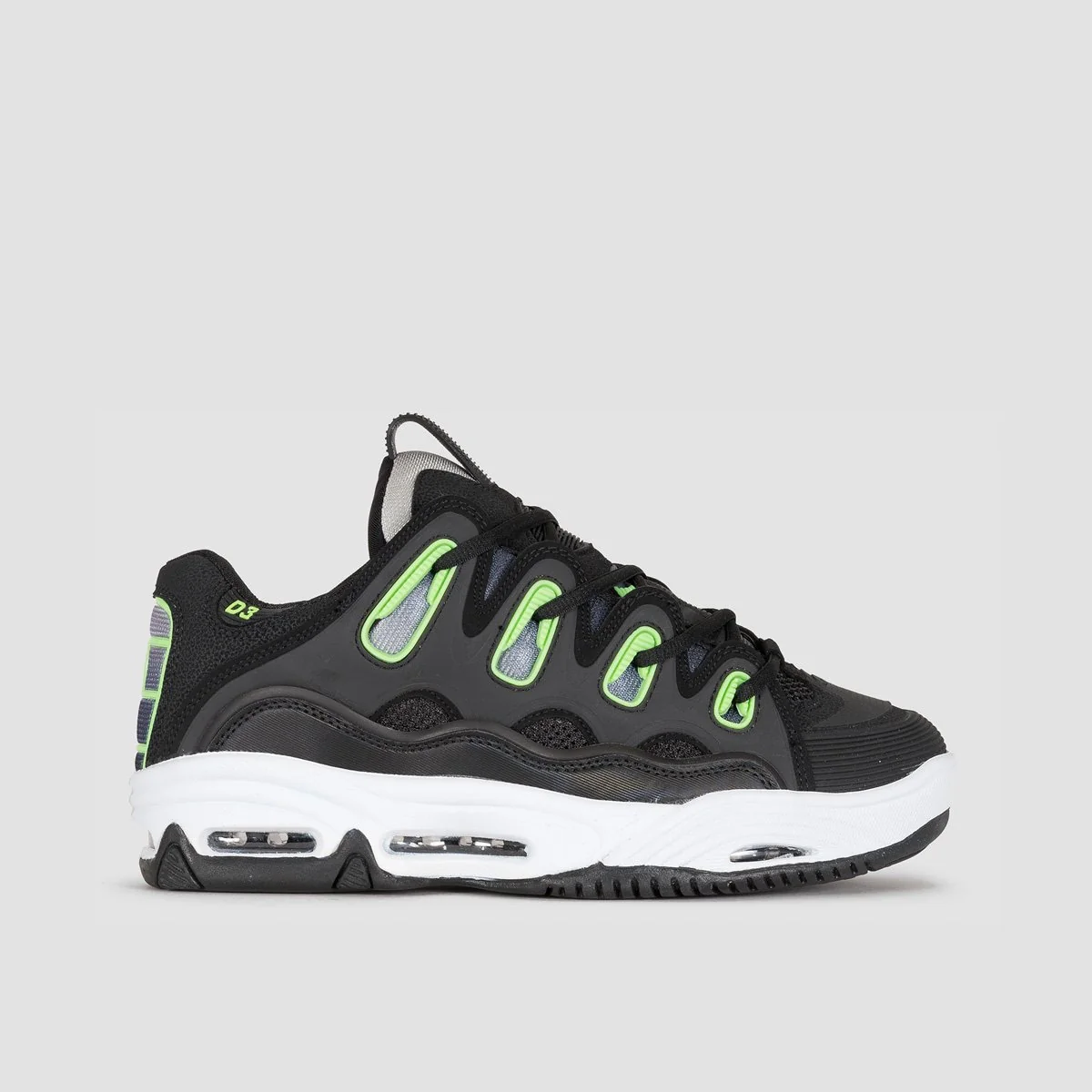 Osiris D3 2001 Shoes - Black/White/Green