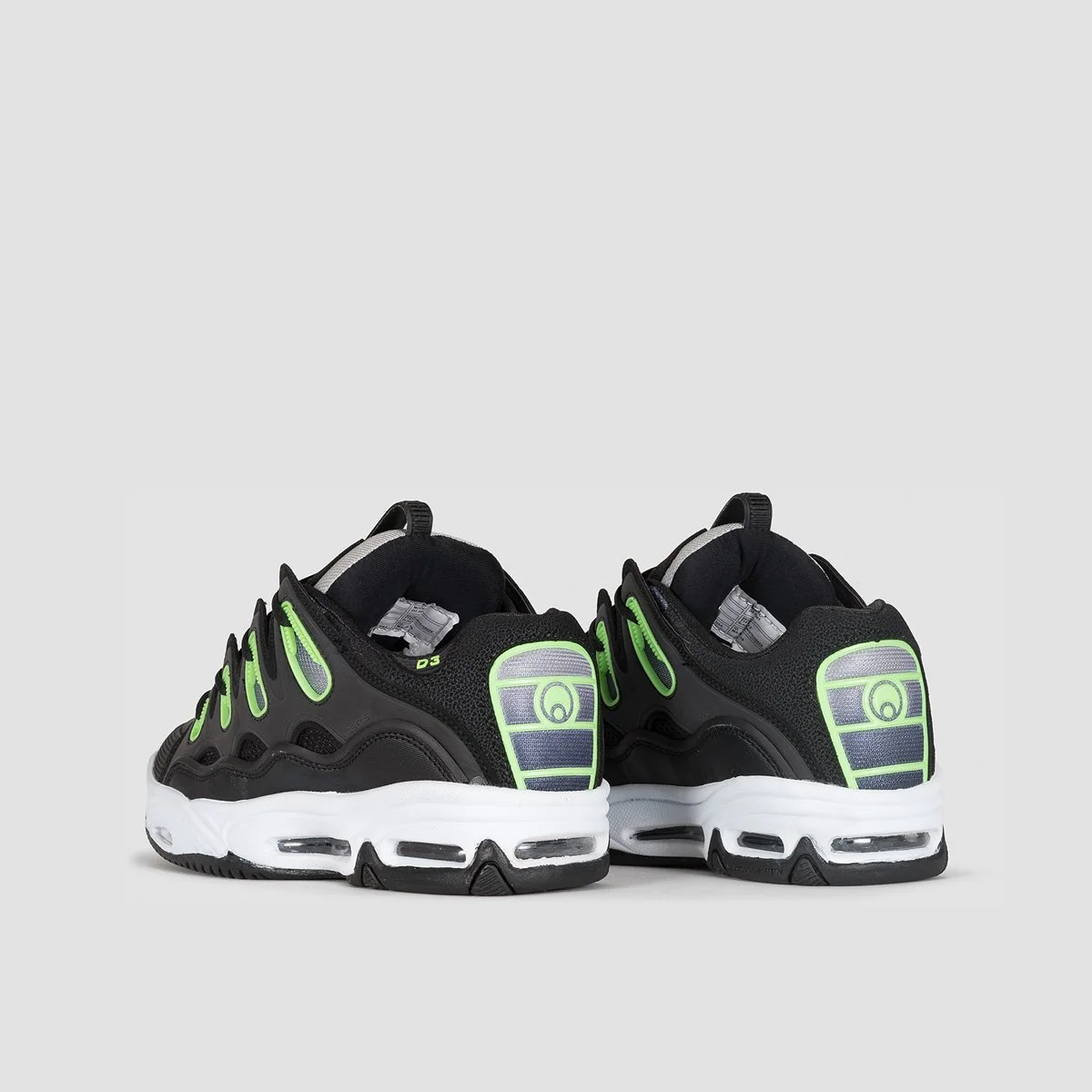 Osiris D3 2001 Shoes - Black/White/Green - Image 2