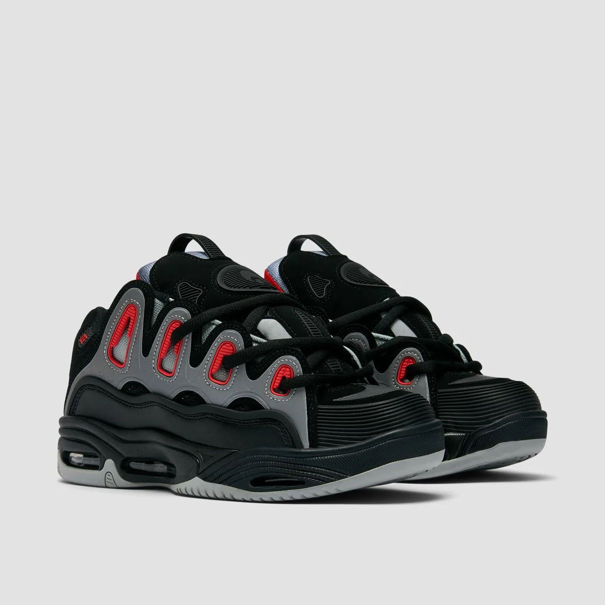 Osiris D3 2001 Shoes - Black/Light Grey/Red - Image 2
