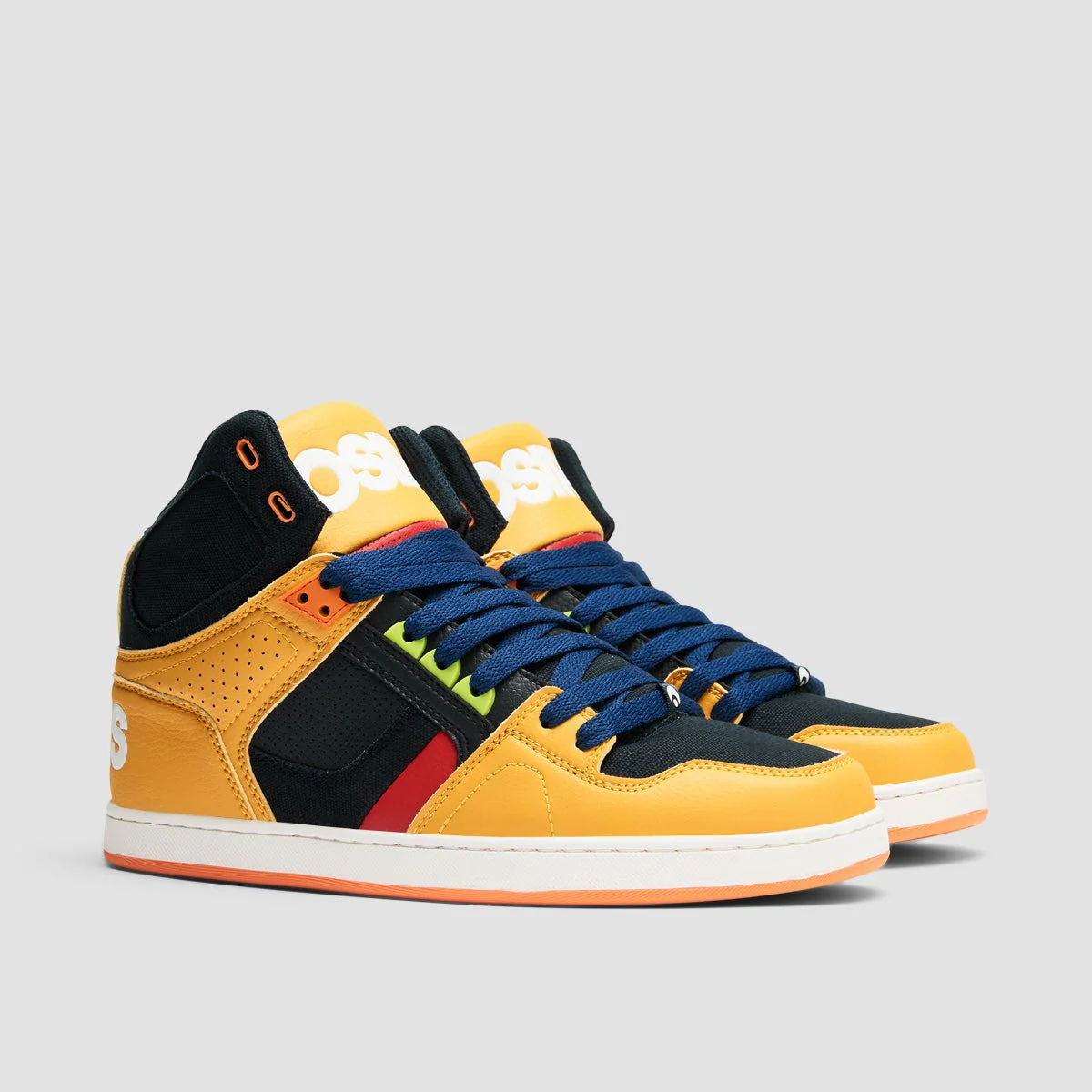 Osiris NYC 83 CLK High Top Shoes - Tan/Navy/Red - Image 2