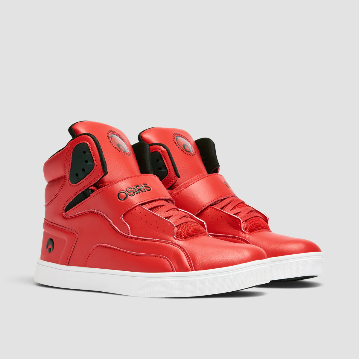 Osiris Rize Ultra High Top Shoes - Red/Red/Black - Image 2