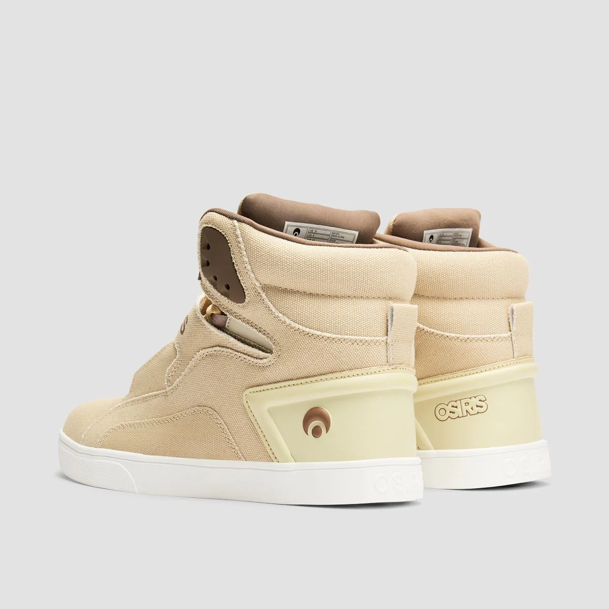 Osiris Rize Ultra High Top Shoes - Sand/White/Brown - Image 3