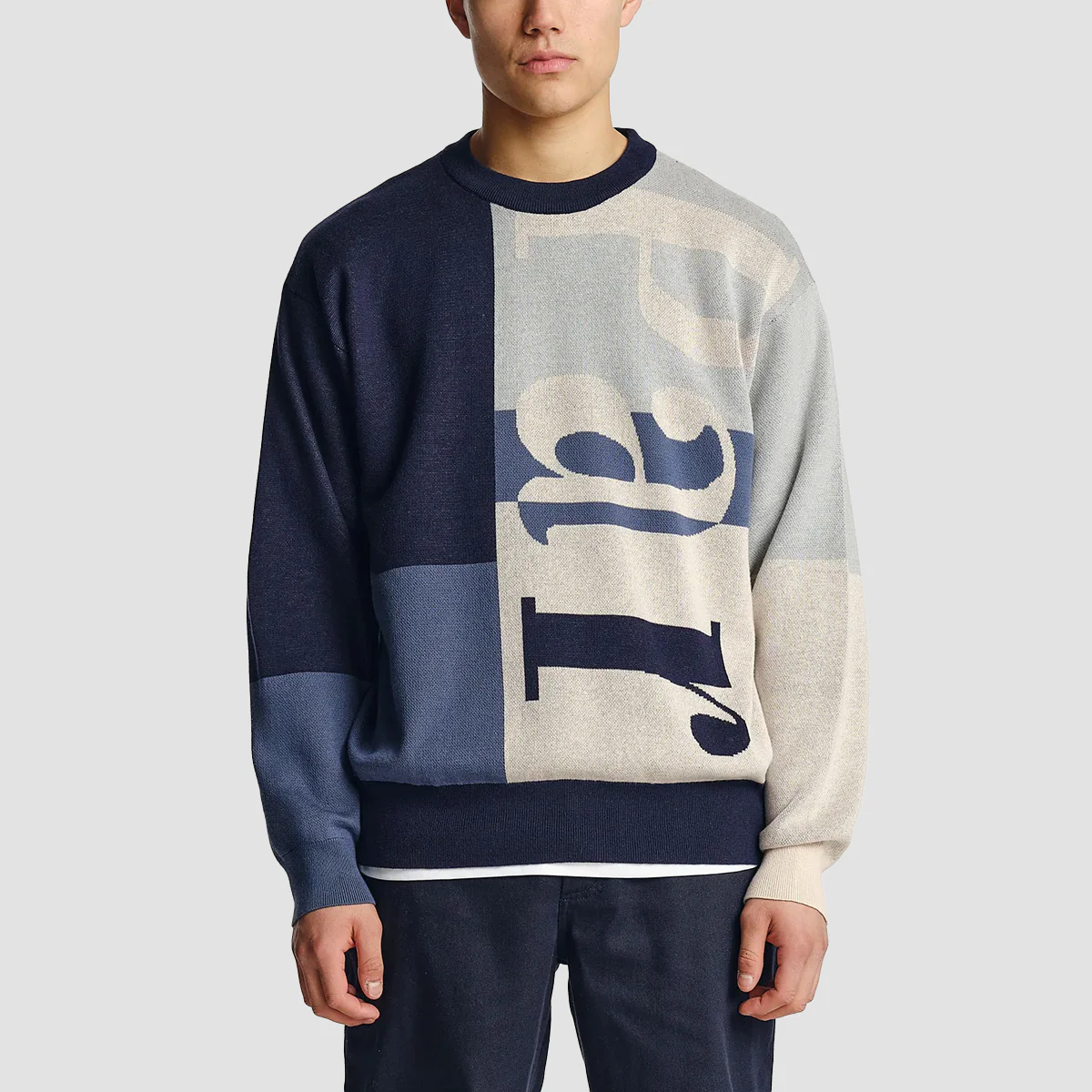 Parlez Ayton Knit Sweatshirt Midnight