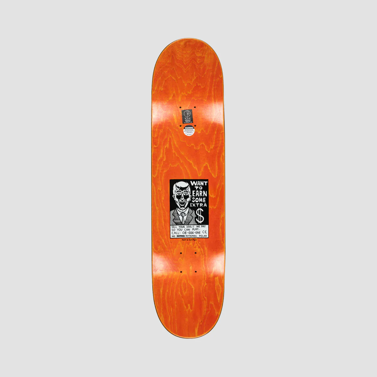 Polar Oskar Rozenberg Trust Short Skateboard Deck Various Stains - 8.5" - Image 2