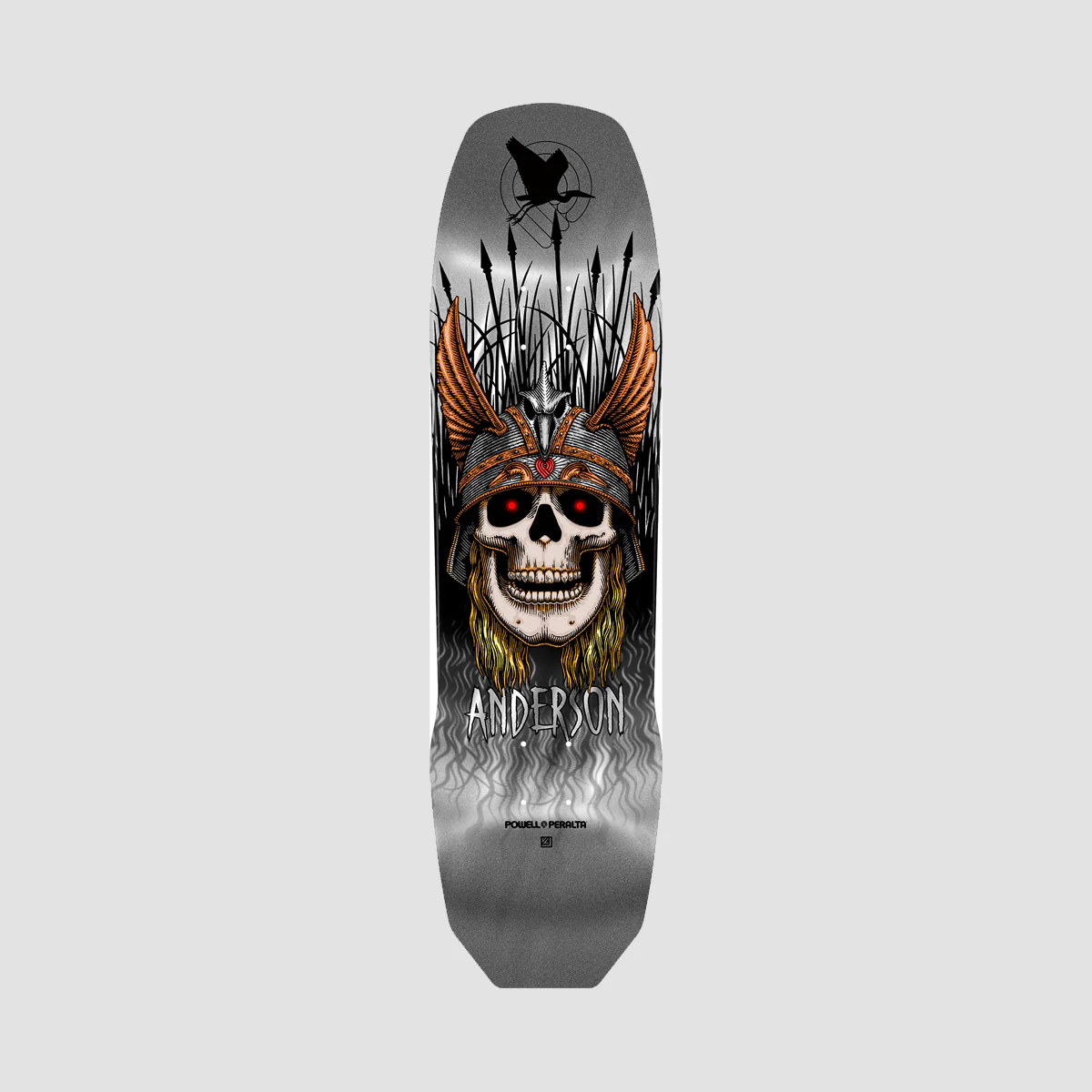 Powell Peralta Andy Anderson Heron 289 Skateboard Deck Silver Foil - 8.45"