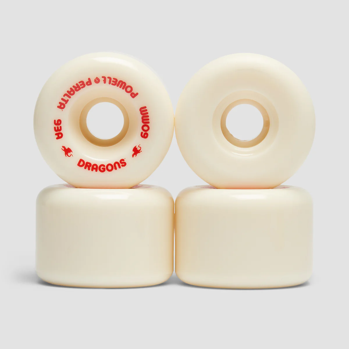 Powell Peralta Dragon Formula 93A Rat Bones Skateboard Wheels Off White 60x42mm