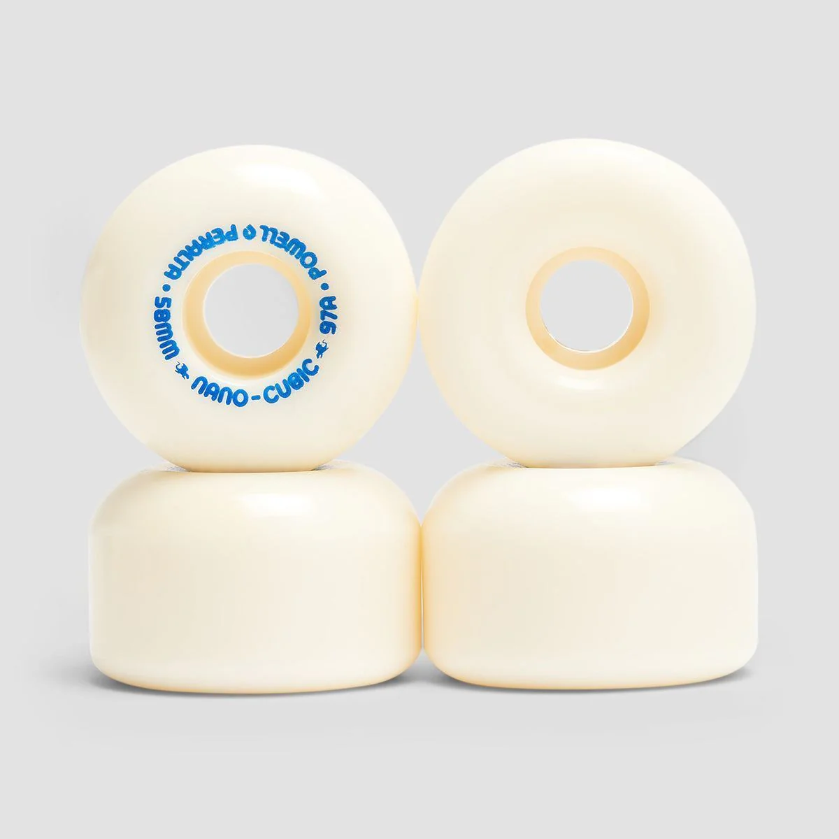 Powell Peralta Dragon Formula Nano Cubic 97A A1 Skateboard Wheels Off White/Blue 60x38mm